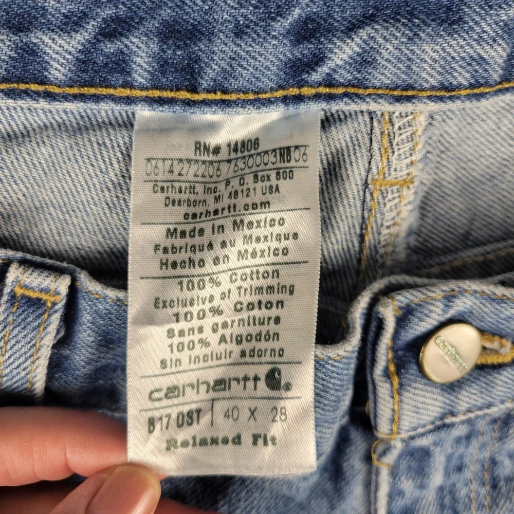 Carhartt actual measurements